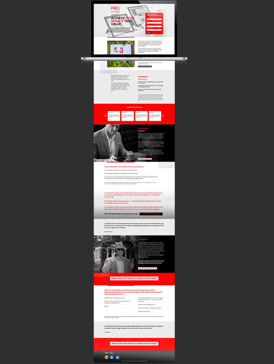 PRD Australia Real Estate Landing Page